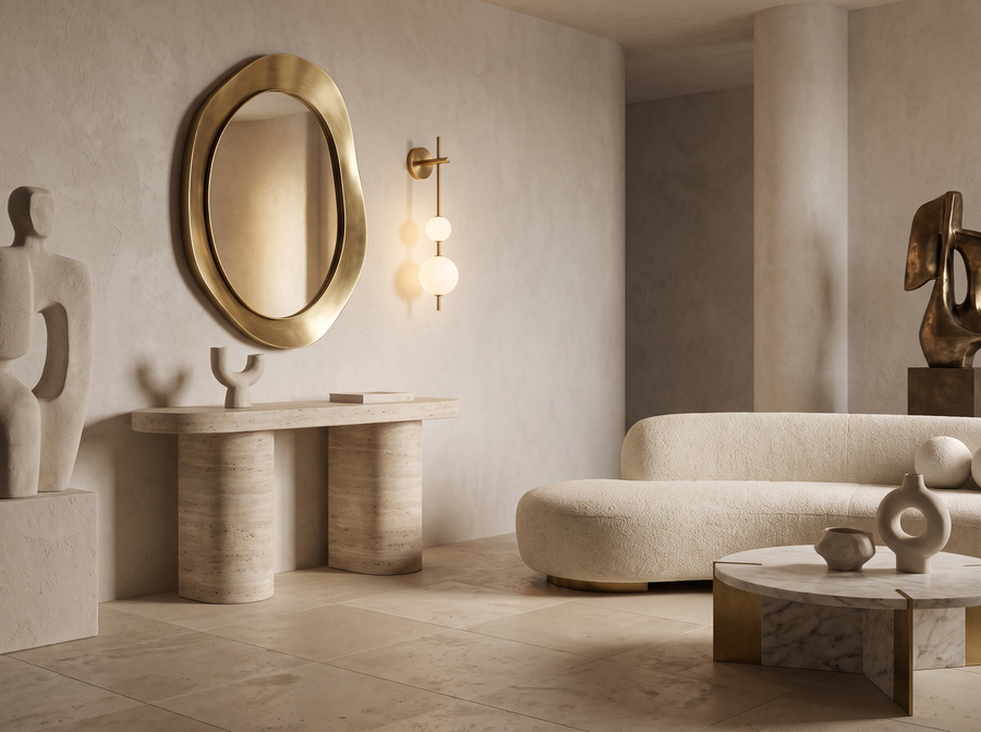 Solenne Vertical Globe Wall Light &mdash; Sculptural Statement