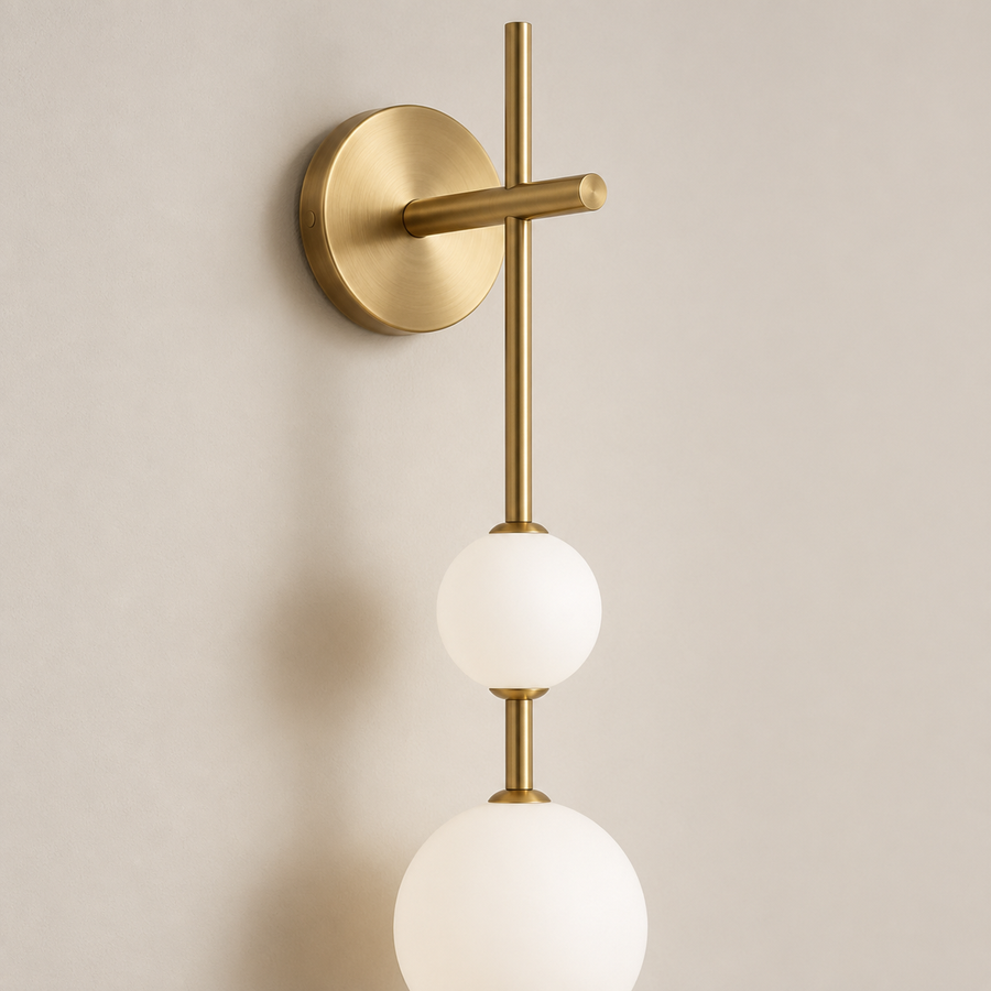 Solenne Vertical Globe Wall Light material detail
