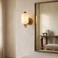 Bellemont Vintage Glass Wall Sconce in a premium Comvilo lifestyle interior — carousel lifestyle image 2