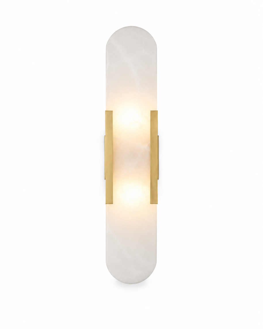 Celestine Alabaster Oblong Wall Sconce