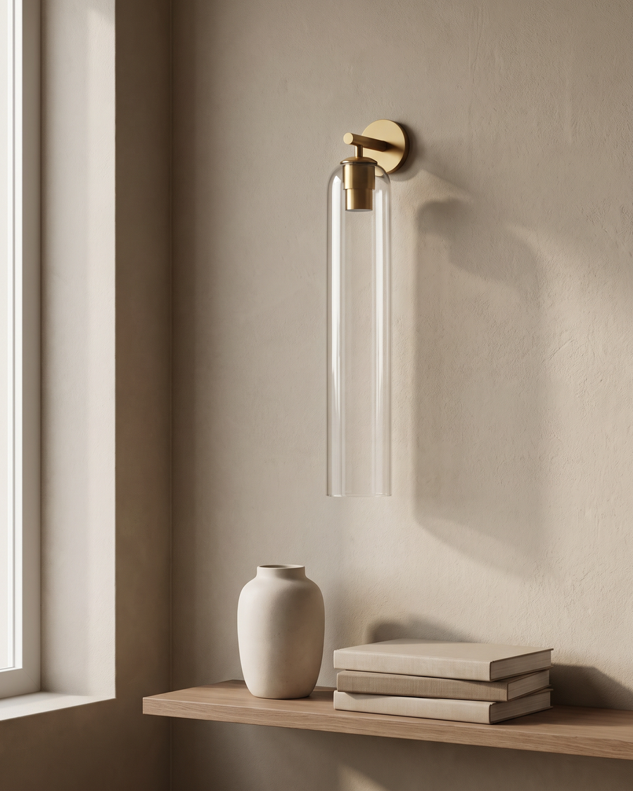 Aveline Art Glass Wall Sconce: Beside a Sunlit Window