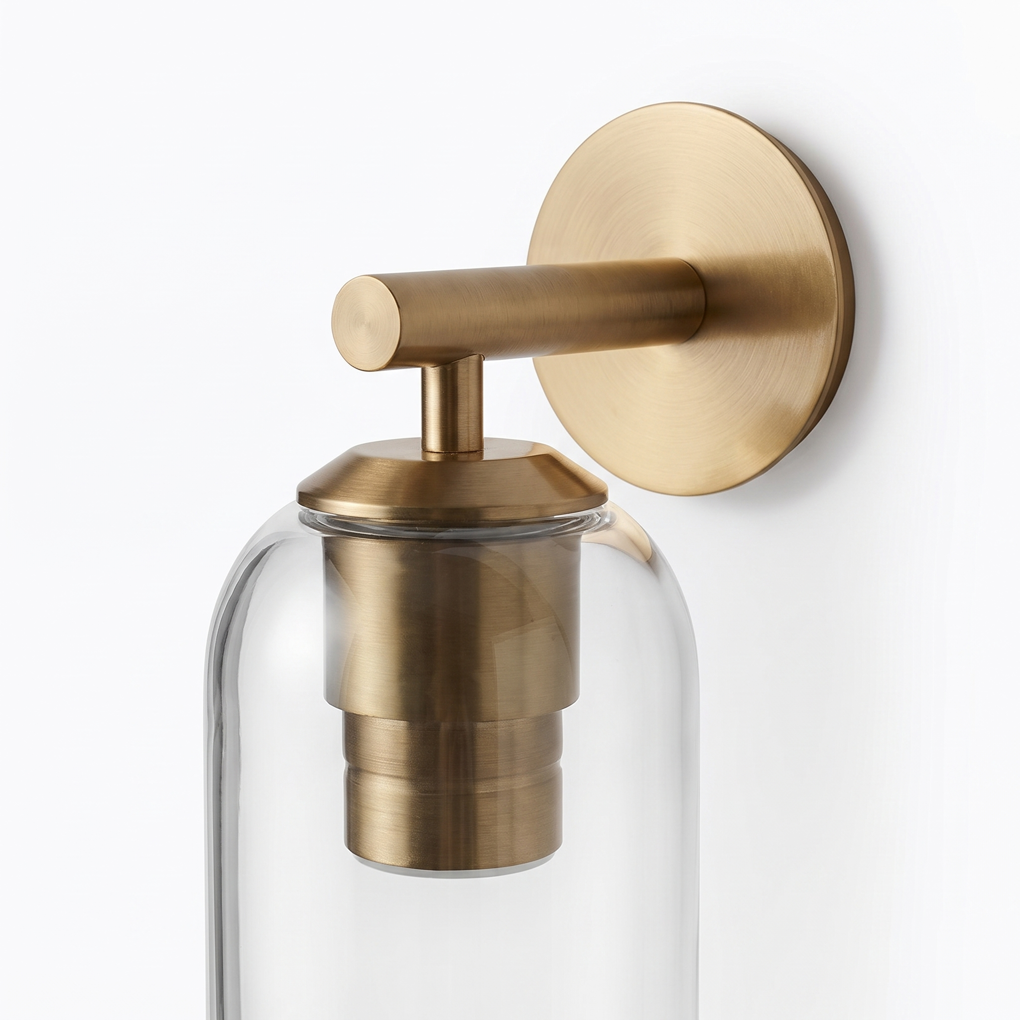 Aveline Art Glass Wall Sconce in Gold and Clear, additional product view