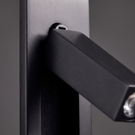Valen Recessed Bedside Wall Sconce, material and pivot detail macro