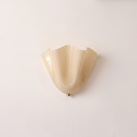 Vela Ribbed Glass Wall Lamp, primary product image, Beige White
