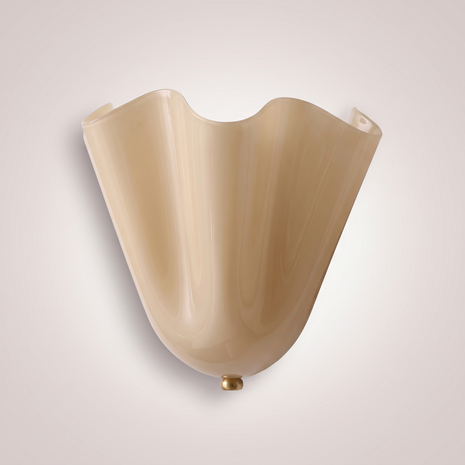 Vela Ribbed Glass Wall Lamp, alternate angle