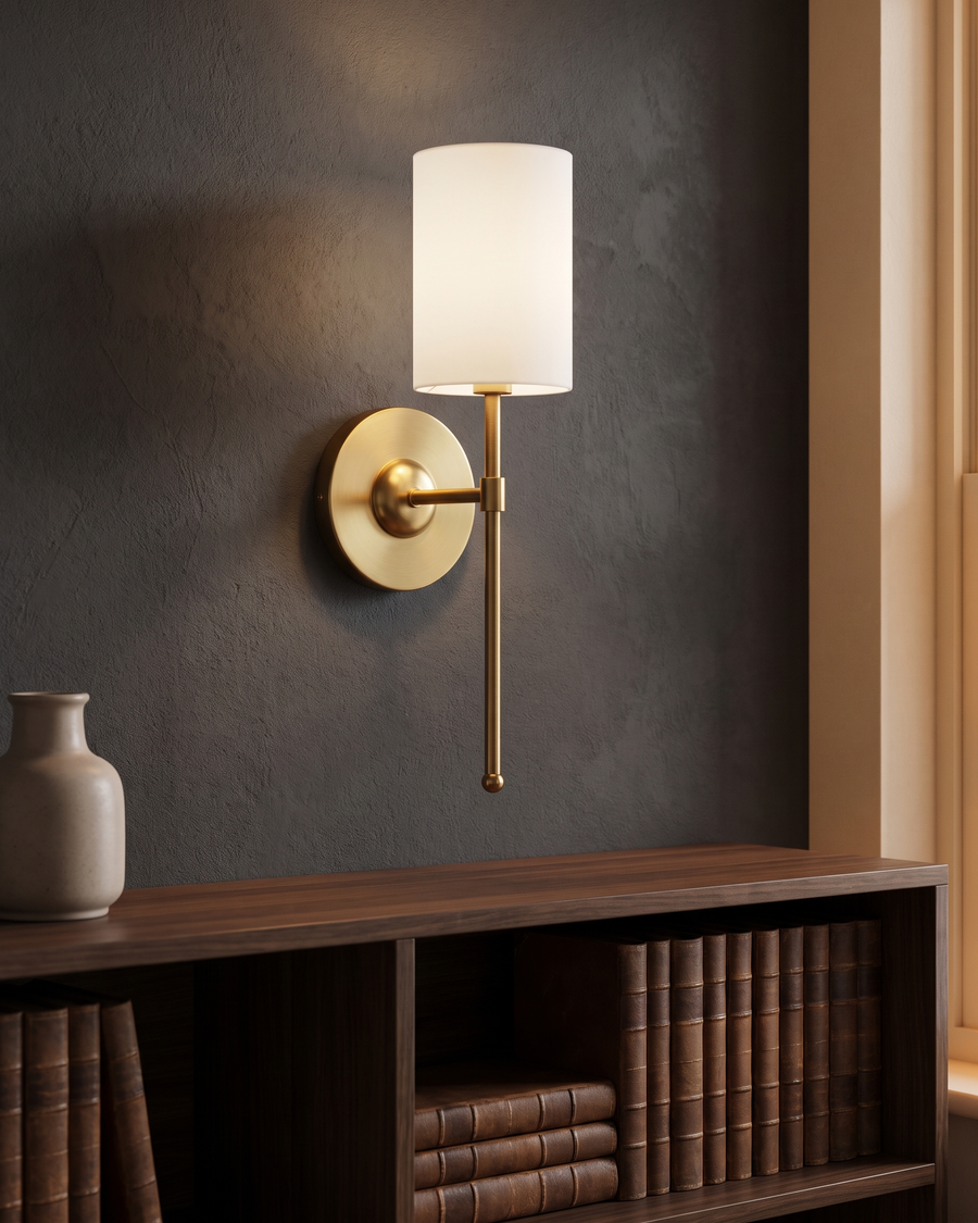 Brindisi Wall Sconce: Against a Charcoal Wall