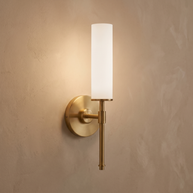 Brindisi Wall Sconce in Brass and White, additional product view