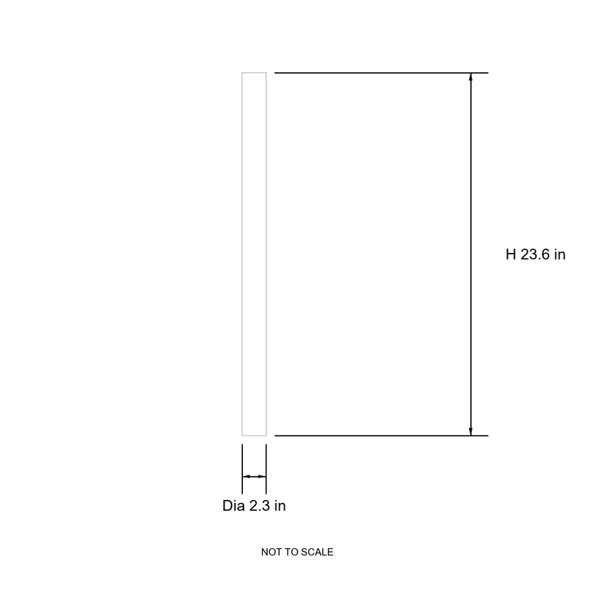 Comvilo Linear LED Wall Light sizing diagram