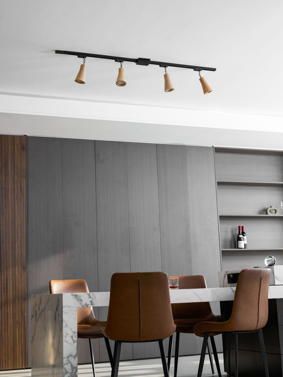 Wood Track Ceiling Lamp