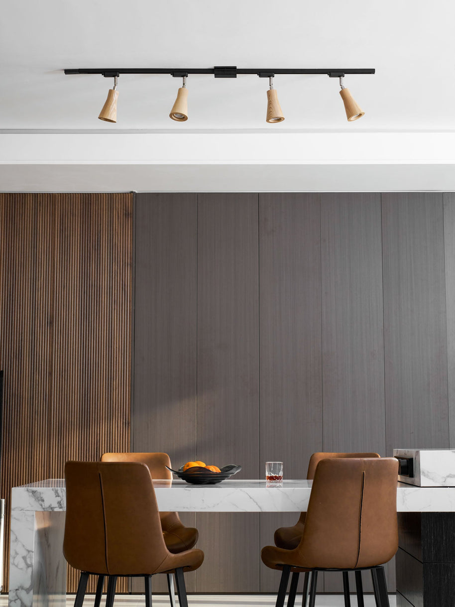 Wood Track Ceiling Lamp
