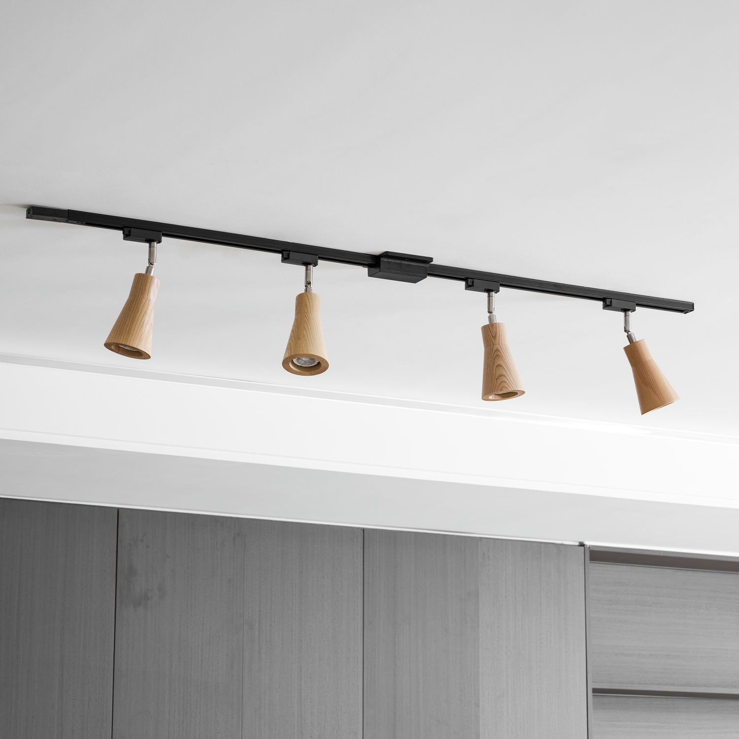 Wood Track Ceiling Lamp