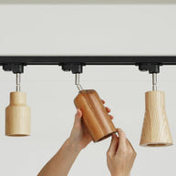 Wood Track Ceiling Lamp