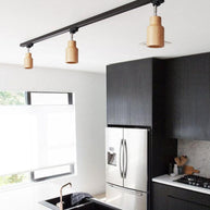 Wood Track Ceiling Lamp