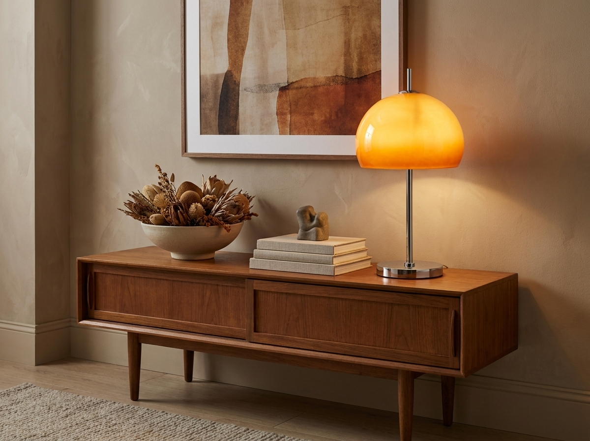 Aurelia Bauhaus Mushroom Retro Glass Table Lamp
