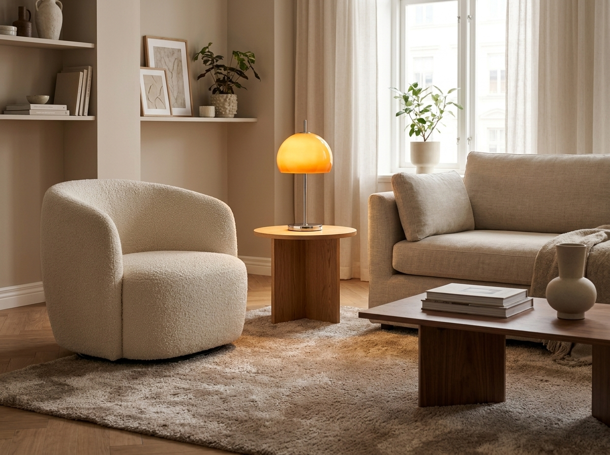 Aurelia Bauhaus Mushroom Retro Glass Table Lamp