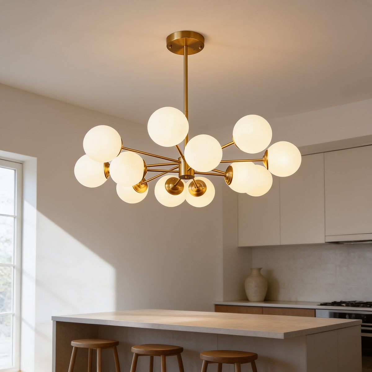Brassara Brass Globe Chandelier – image 36