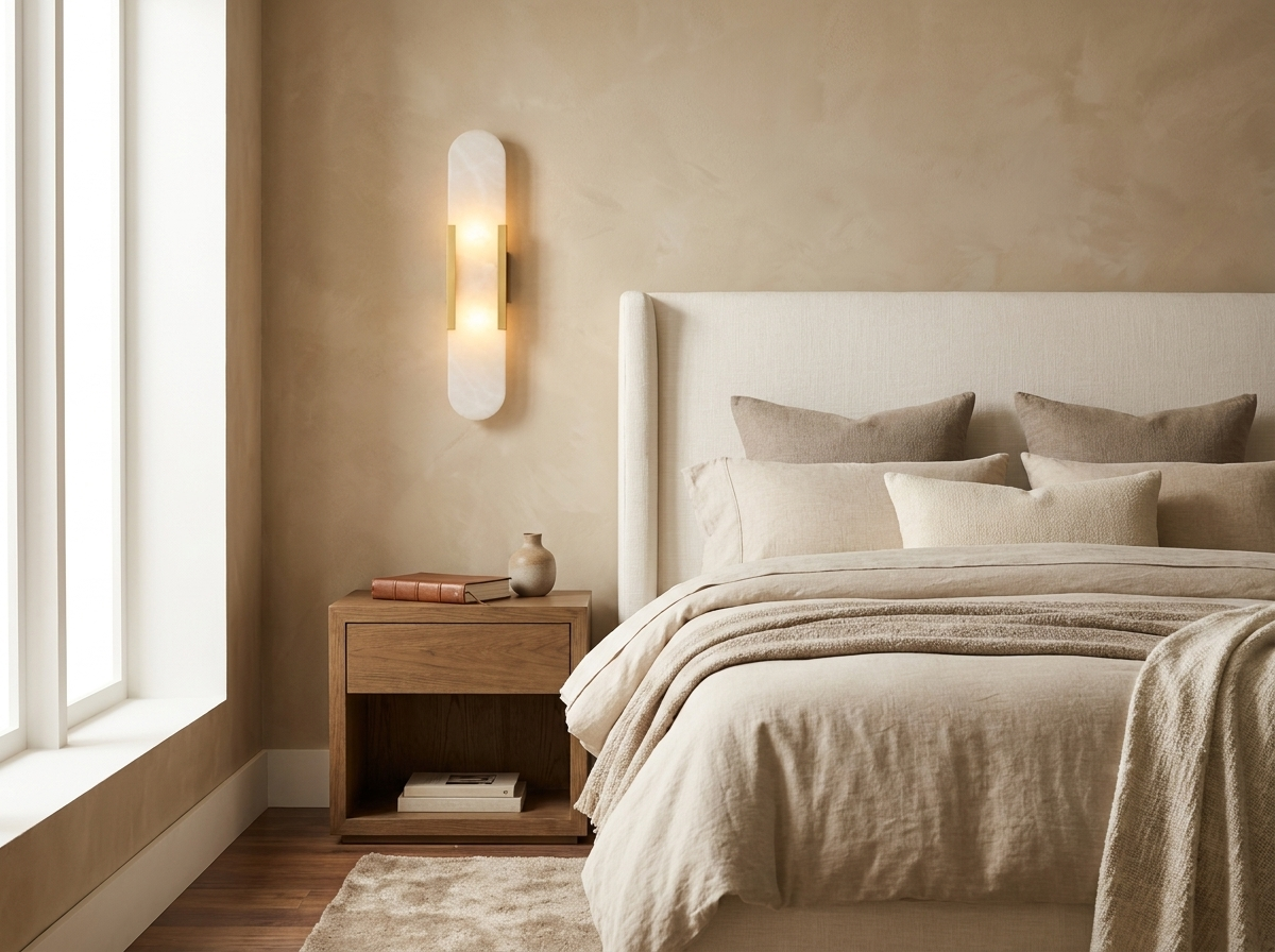 Celestine Alabaster Oblong Wall Sconce