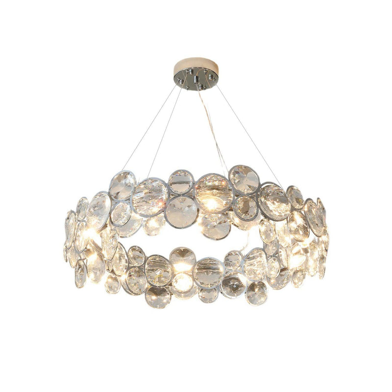 Chromelle Round Crystal Chandelier