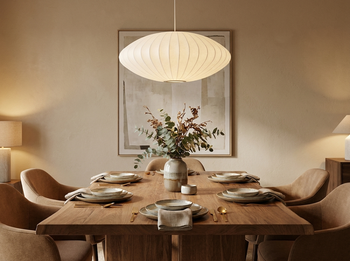 Cloudmere Minimalist White Bubble Hanging Pendant Light
