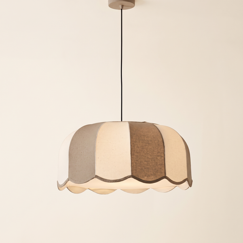 Petalune Scalloped Fabric Pendant Light