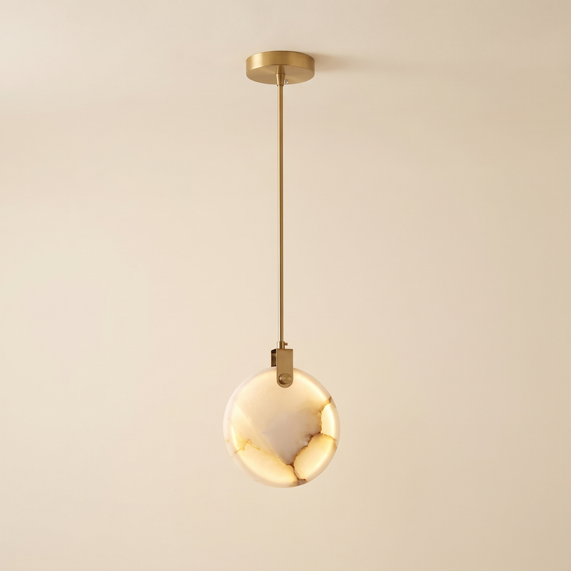 Stacira Alabaster Disc Pendant Light