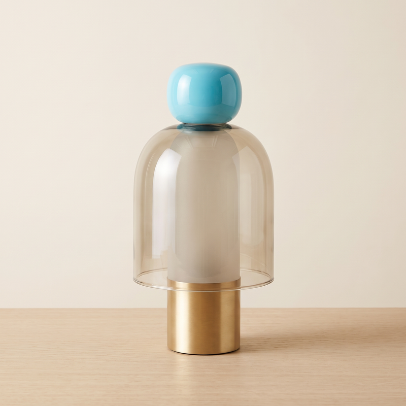 Pomrina Rechargeable Glass Table Lamp