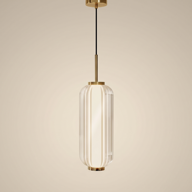 Fluvelle Striped Glass Linear Pendant