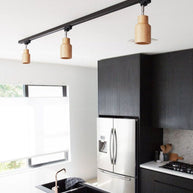Wood Track Ceiling Lamp