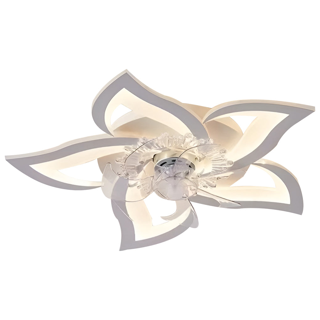 Flower-Shaped LED Ceiling Fan Light
