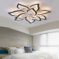Flower-Shaped LED Ceiling Fan Light