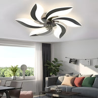 Flower-Shaped LED Ceiling Fan Light