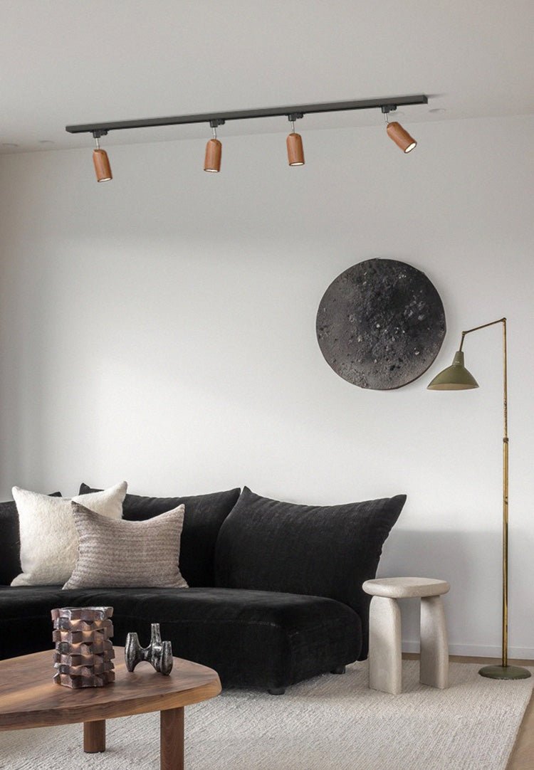 Wood Track Ceiling Lamp