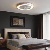 Flush Ceiling Fan with Light and Remote LED Bladeless Light