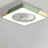 Flush Ceiling Fan with Light and Remote LED Bladeless Light