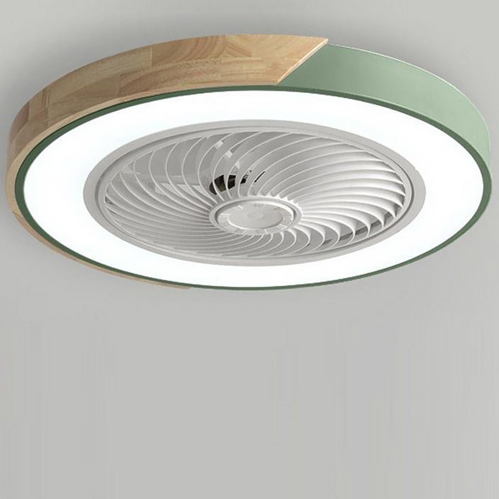 Flush Ceiling Fan with Light and Remote LED Bladeless Light