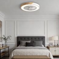 Flush Ceiling Fan with Light and Remote LED Bladeless Light