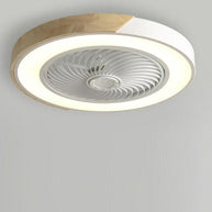 Flush Ceiling Fan with Light and Remote LED Bladeless Light