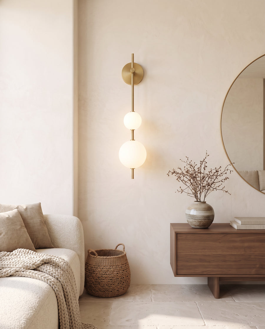 Solenne Vertical Globe Wall Light