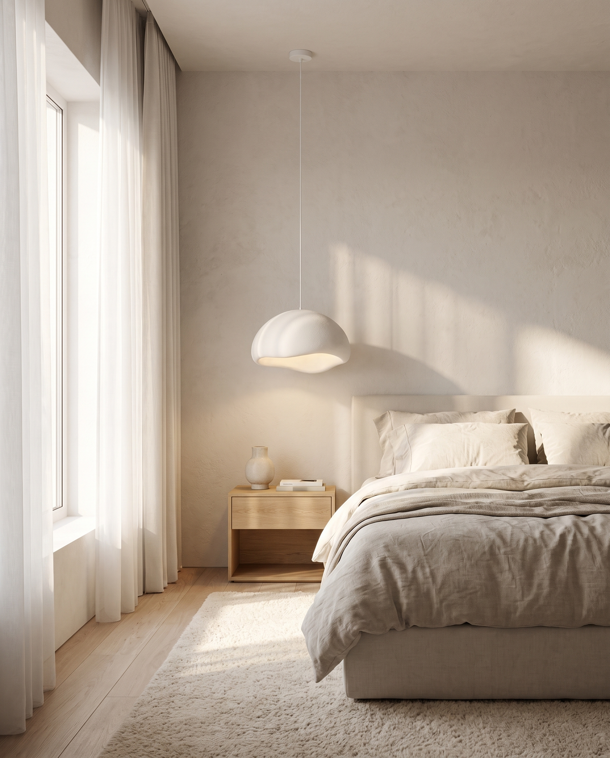 Nuvola Sculptural Cloud Pendant Light in a styled room
