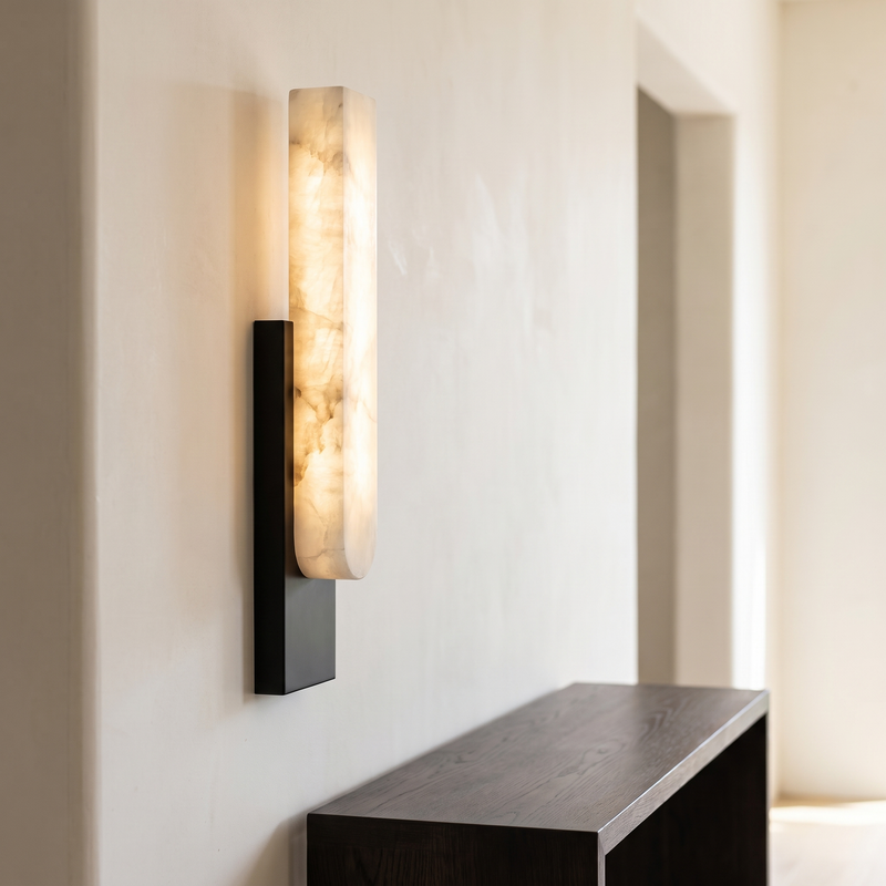 Agathe Black Alabaster Wall Light