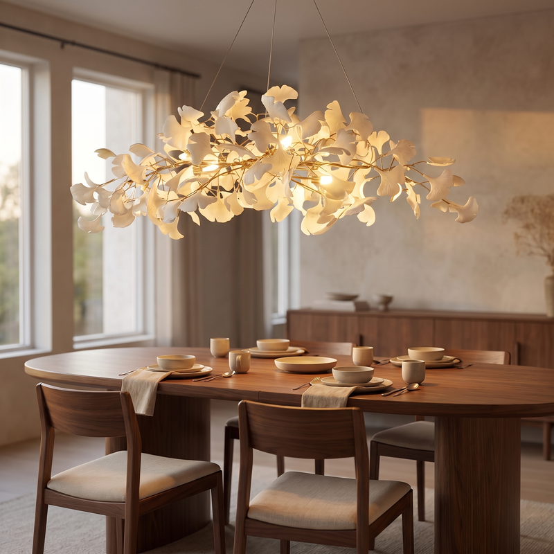 Verdelle Layered Leaf Chandelier