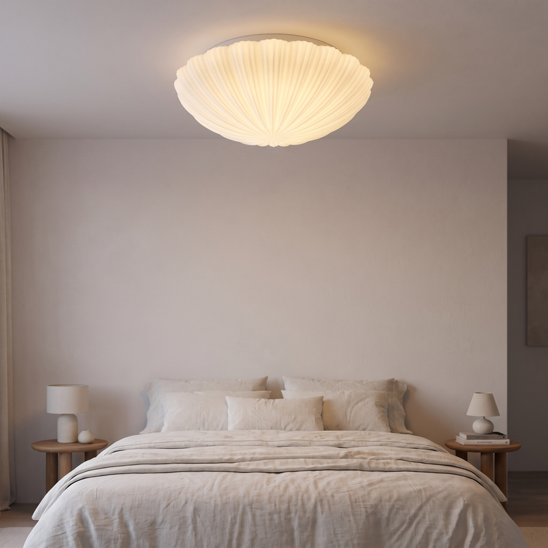 Perlisse Ribbed Shell Ceiling Light