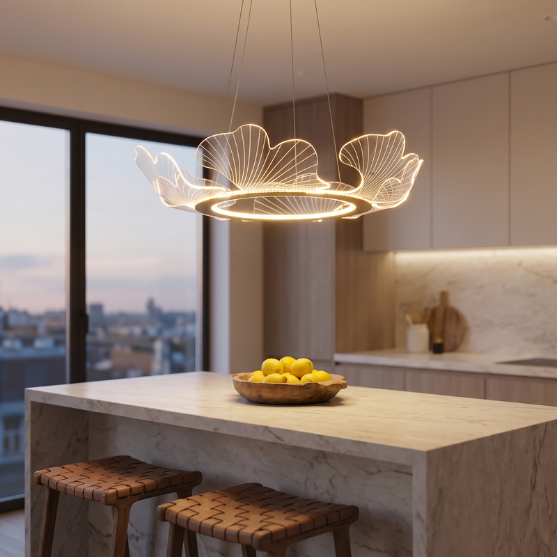 Palmara Gold Leaf Chandelier
