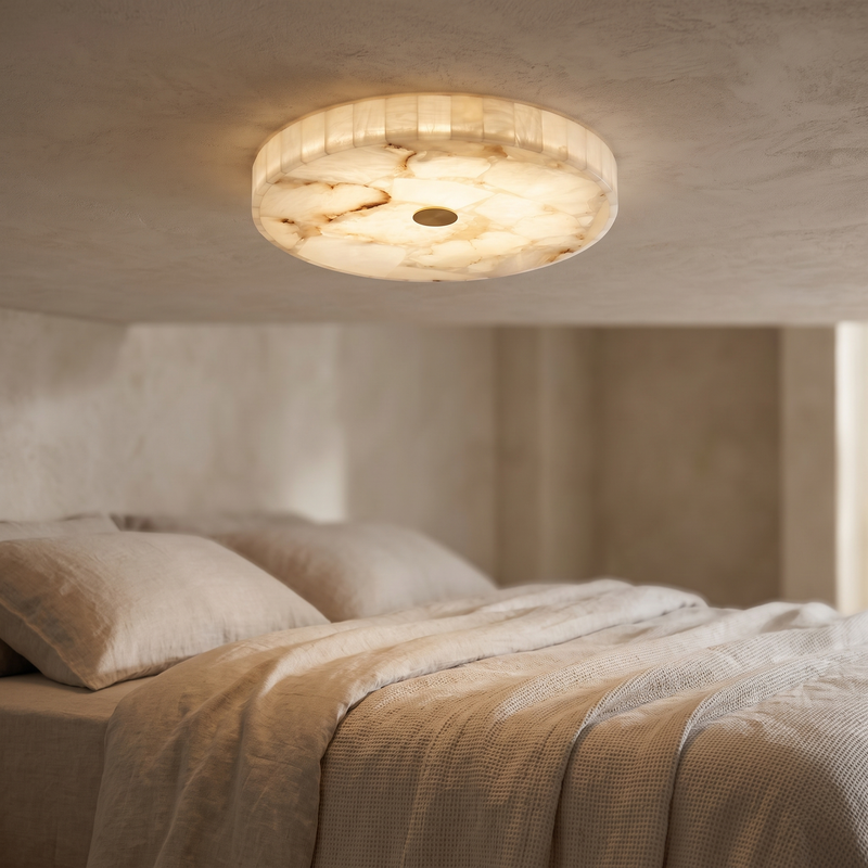 Hespera Mosaic Alabaster Ceiling Light