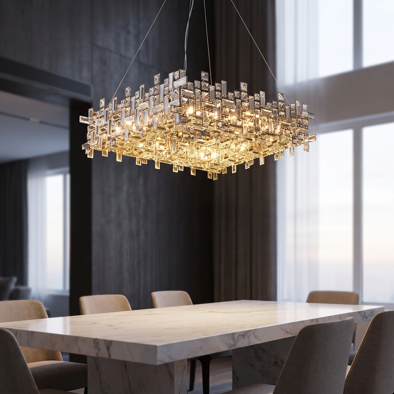 Prevalle Geometric Glass Chandelier