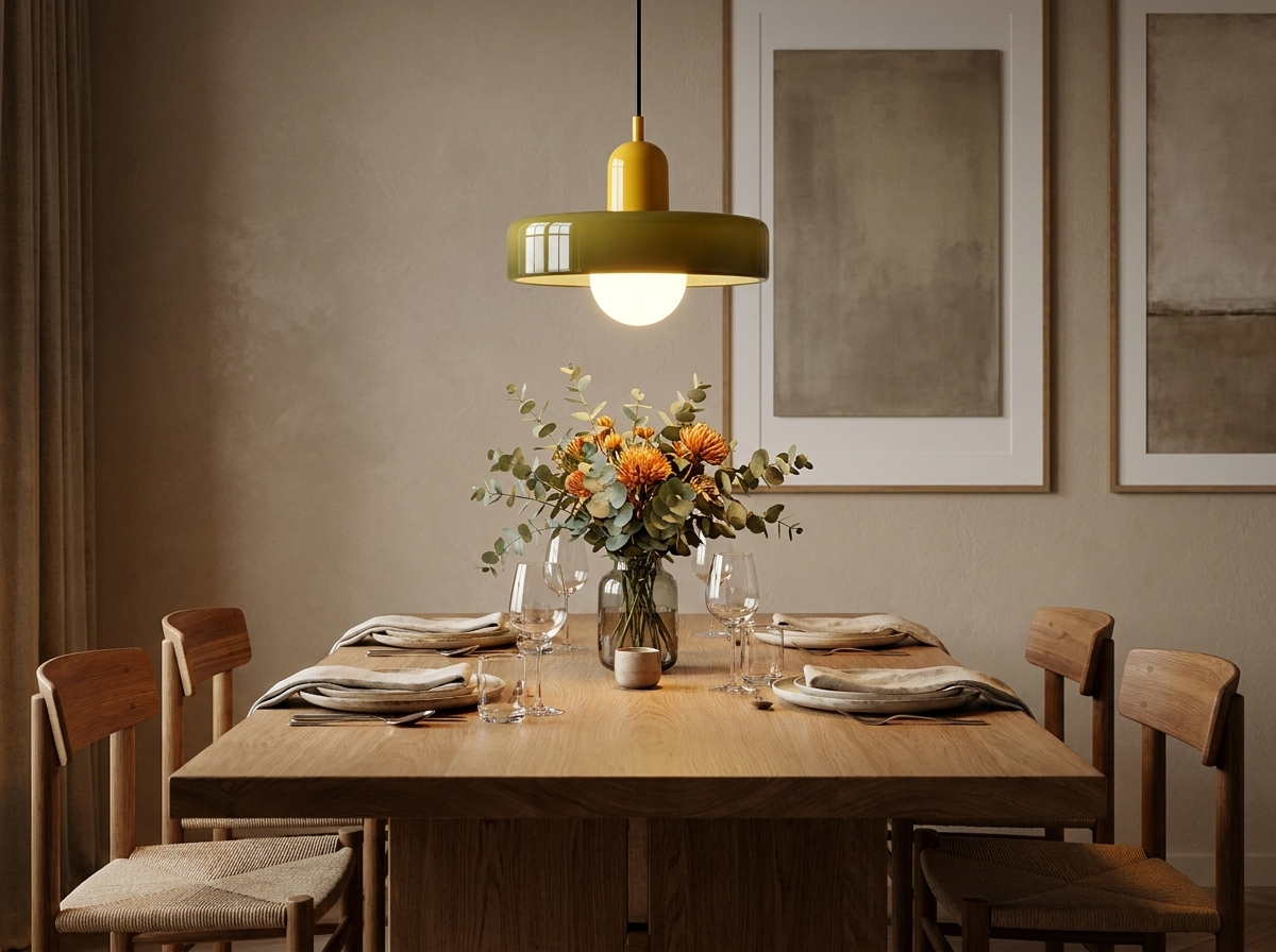 Liora Bauhaus Stained Glass Pendant Light