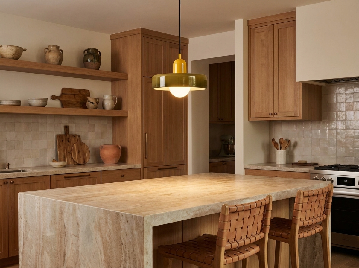 Liora Bauhaus Stained Glass Pendant Light