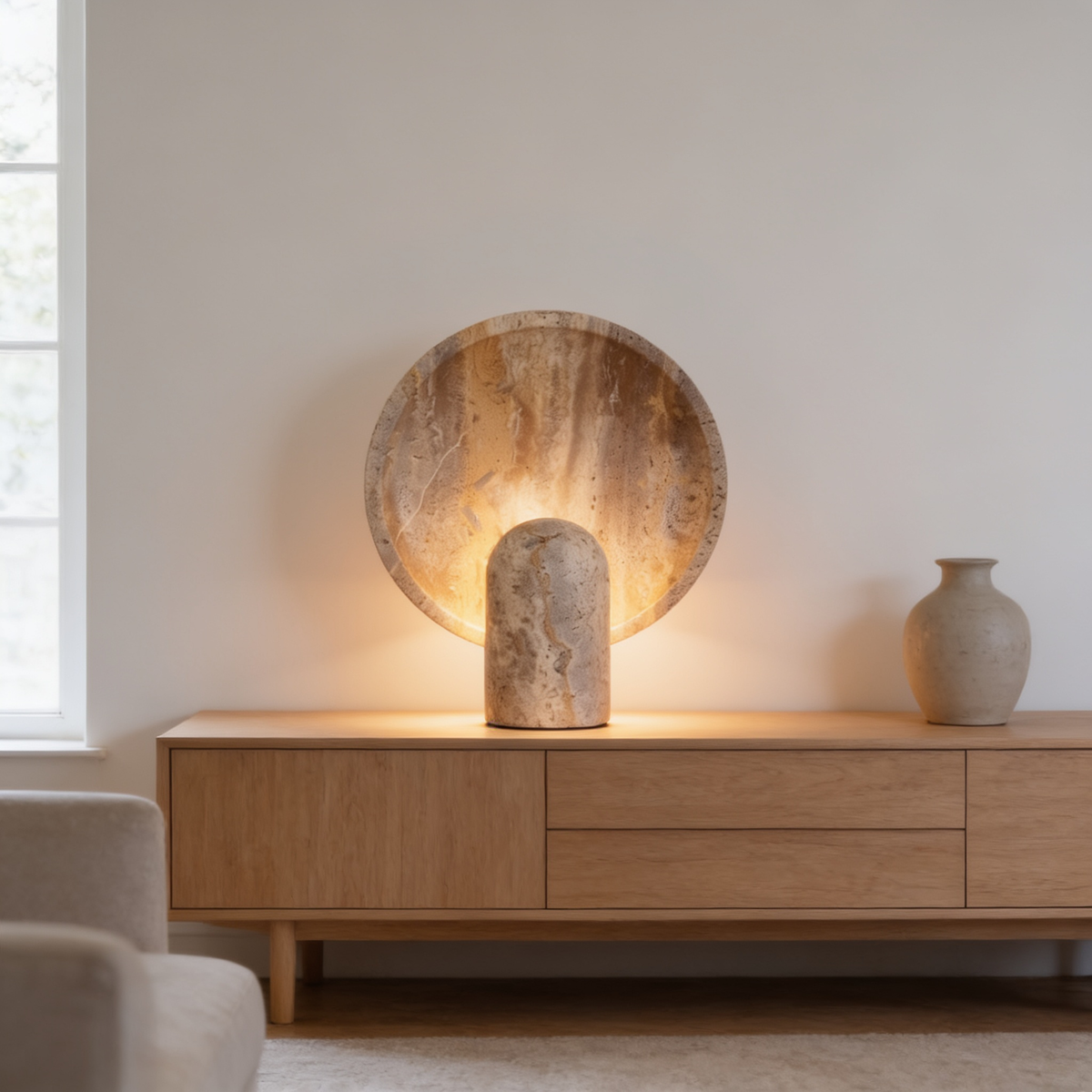 Lunestra Travertine Table Lamp – image 11