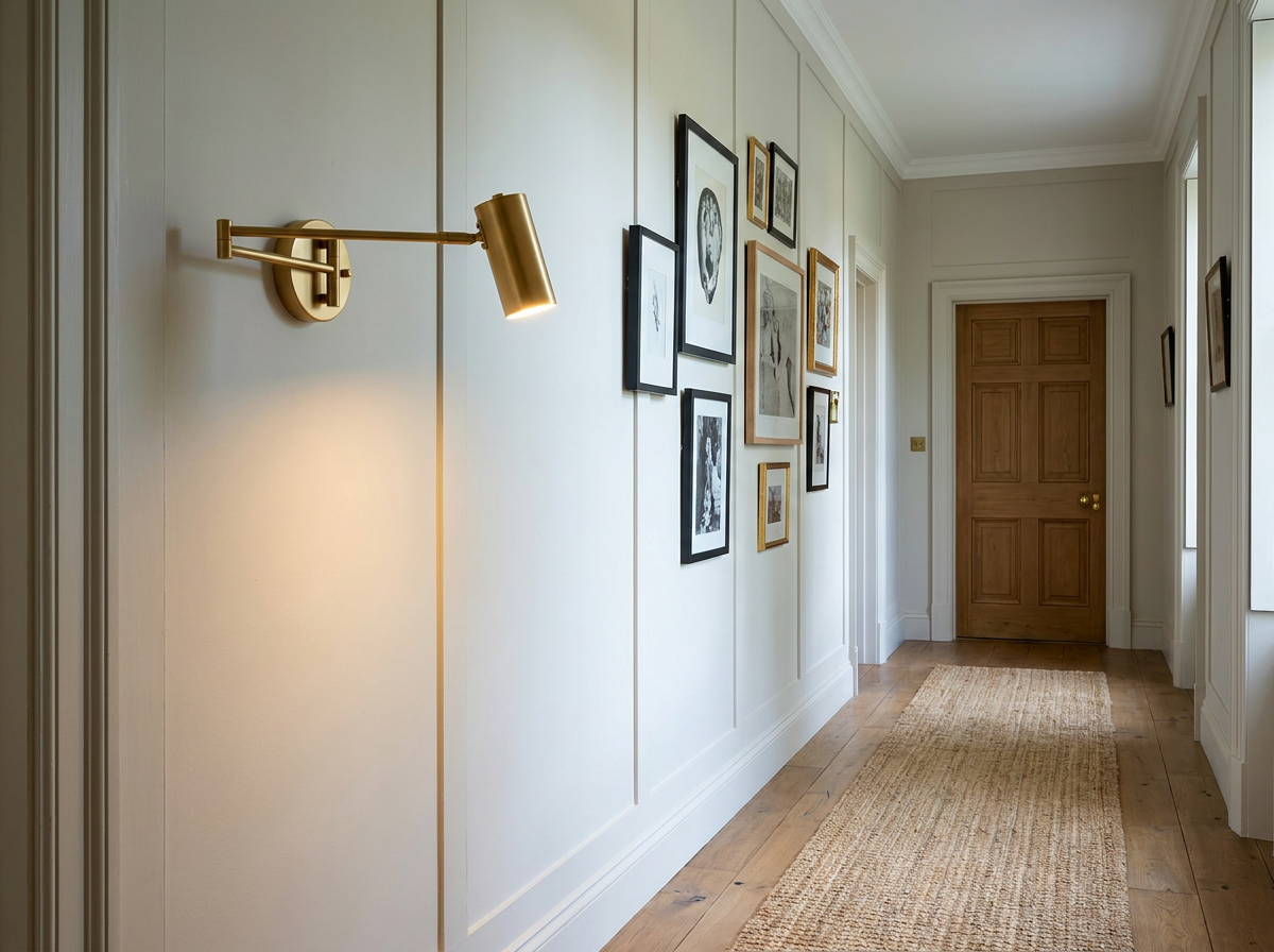 Marlow Arc Swing Wall Sconce in a styled room