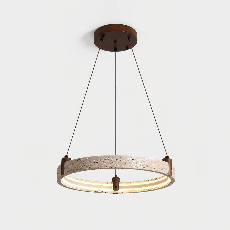 Orbelline Travertine Orbit Chandelier
